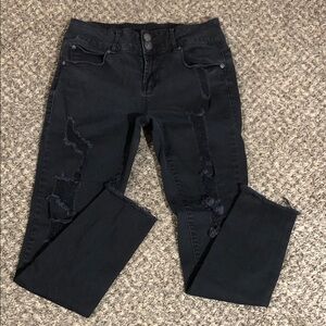 Black Distressed Jeans